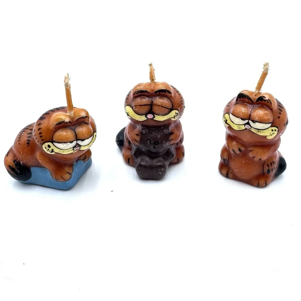 VTG New Garfield Cat Wax Candle Figurine 1981 2.5